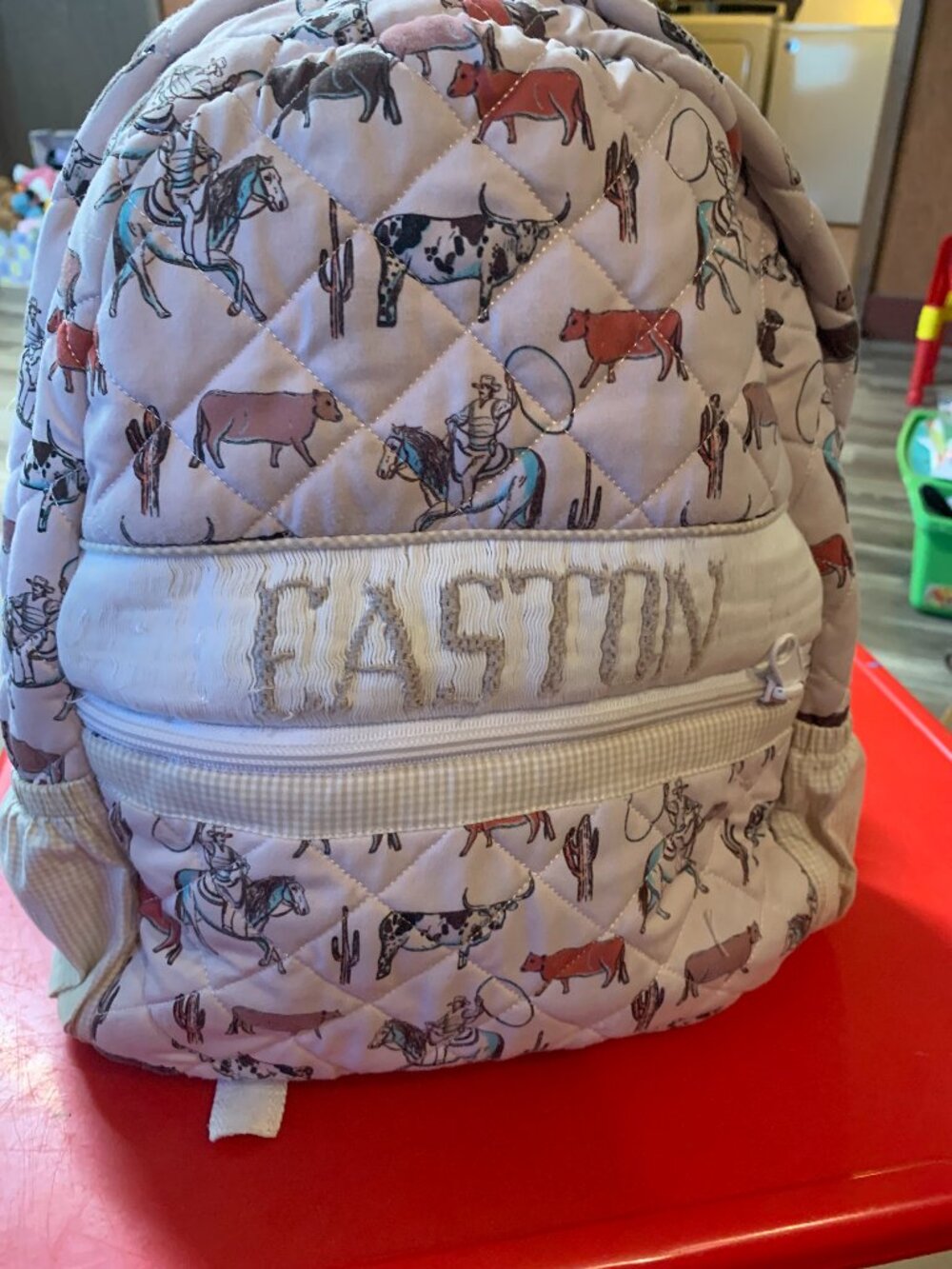 "Easton" Kindergarten Backpack with Matching  Lunch Box Western Theme